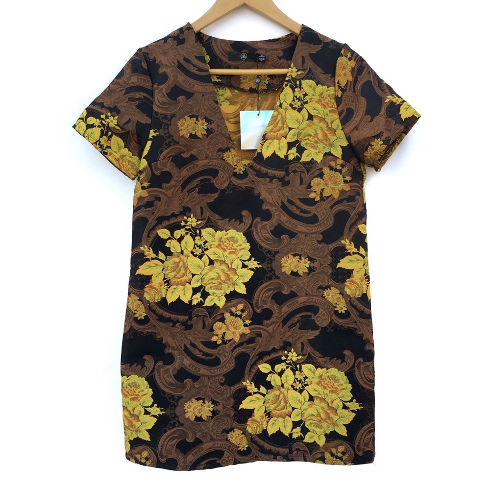 ASOS Missguided Brocade Baroque Mini Shift Dress - Picture 1 of 6